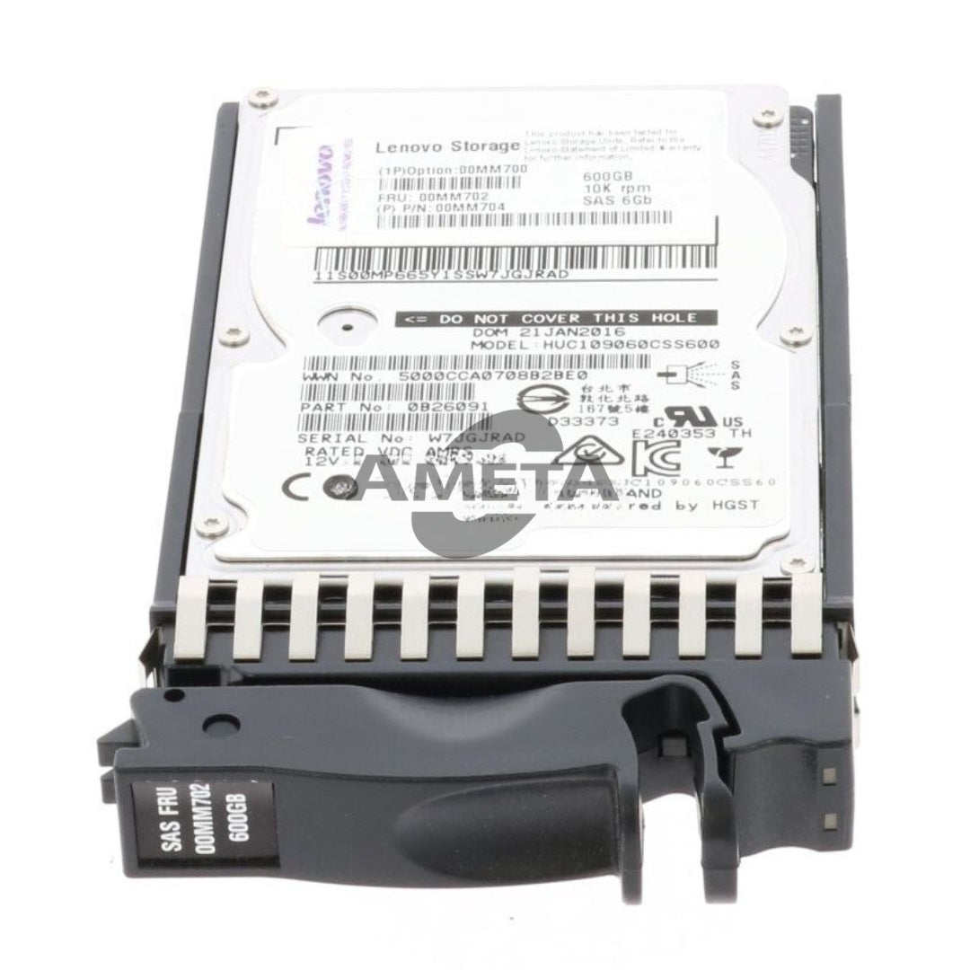 00MM700 / 00MM702 - Lenovo Storage 2.5" 600GB 10K SFF SAS HDD