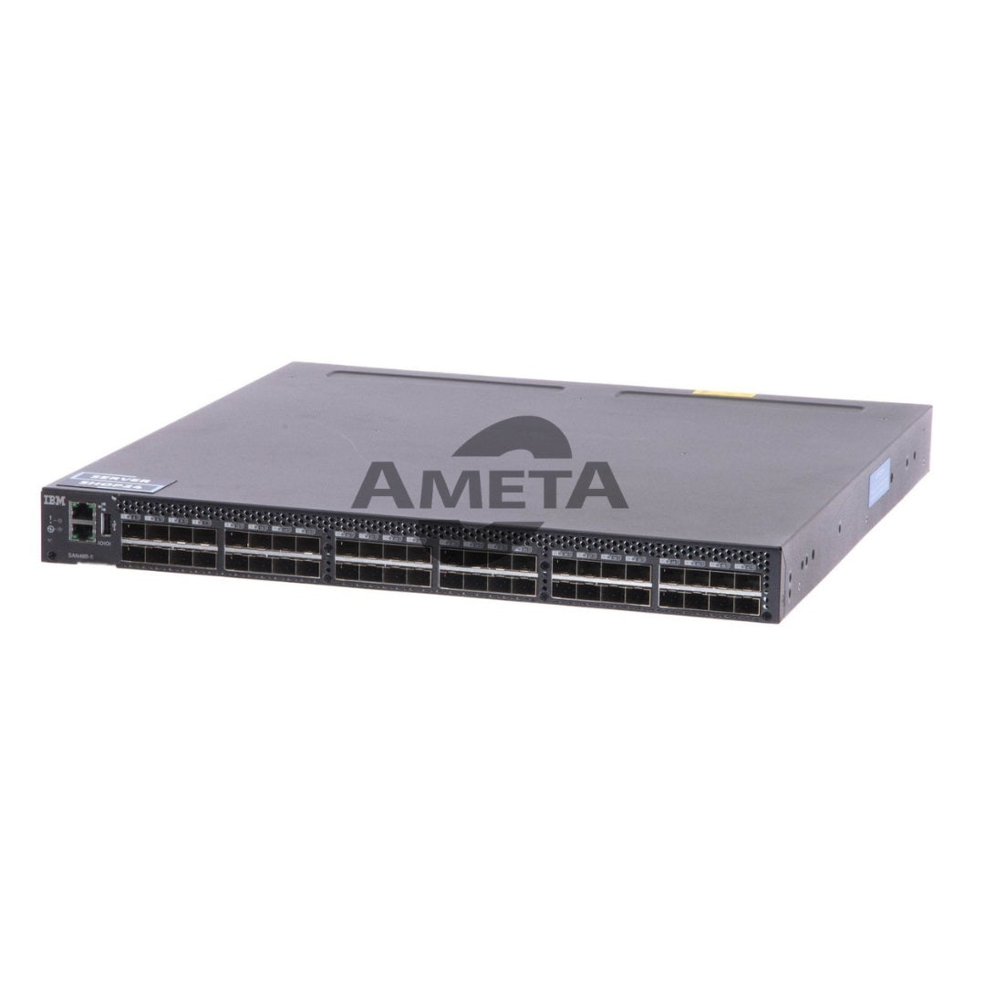 2498-F48 / BR-6510 - IBM SAN48B-5 / Brocade 6510 48 Port 16Gbit SAN Switch with 24 Active port, Fabric Watch/Trunking Licenses & 2 Power Supplies