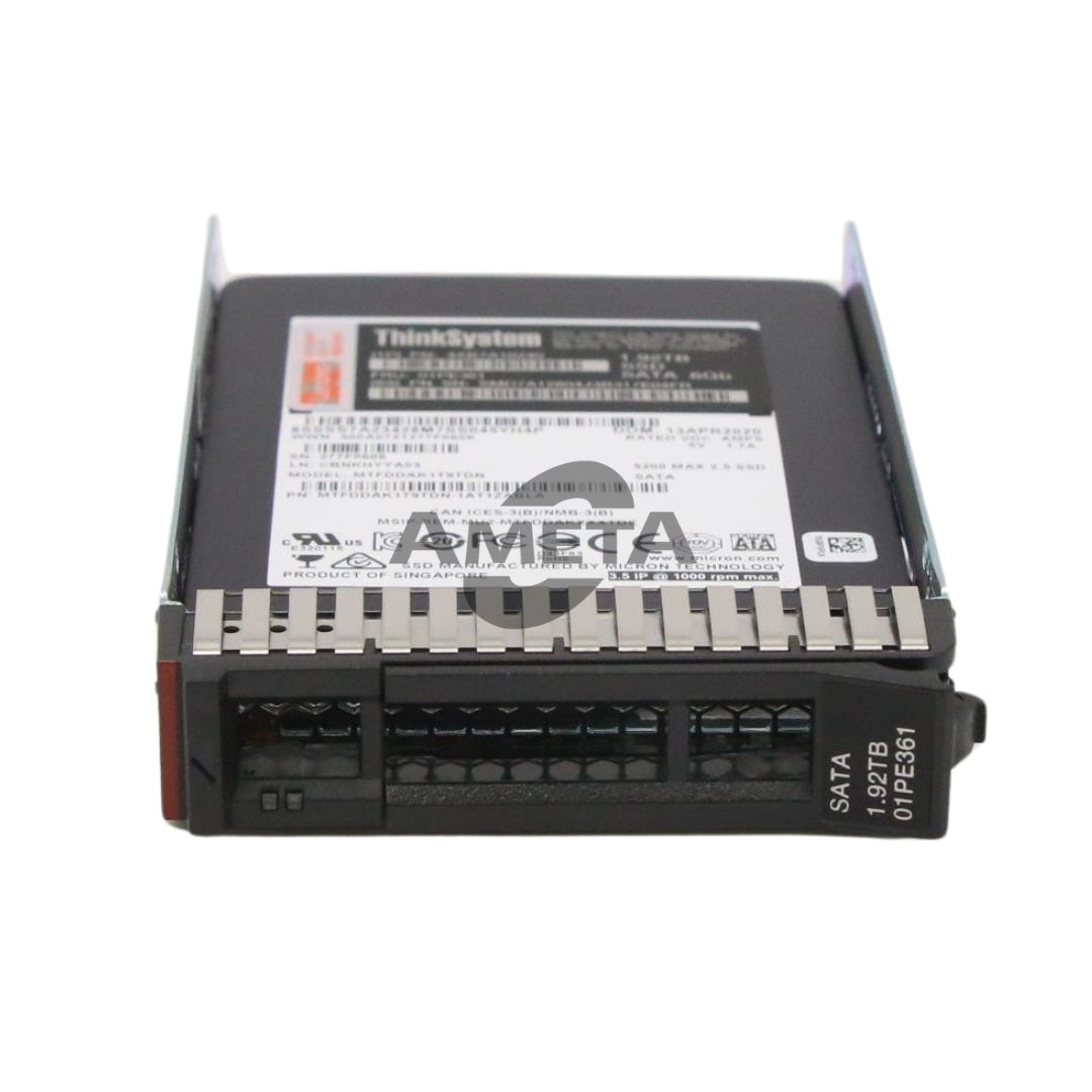 Lenovo 4XB7A10240 / 01PE361 – ThinkSystem 1.92TB 5200 Main SATA 6Gb 2.5" Hot-Swap SSD