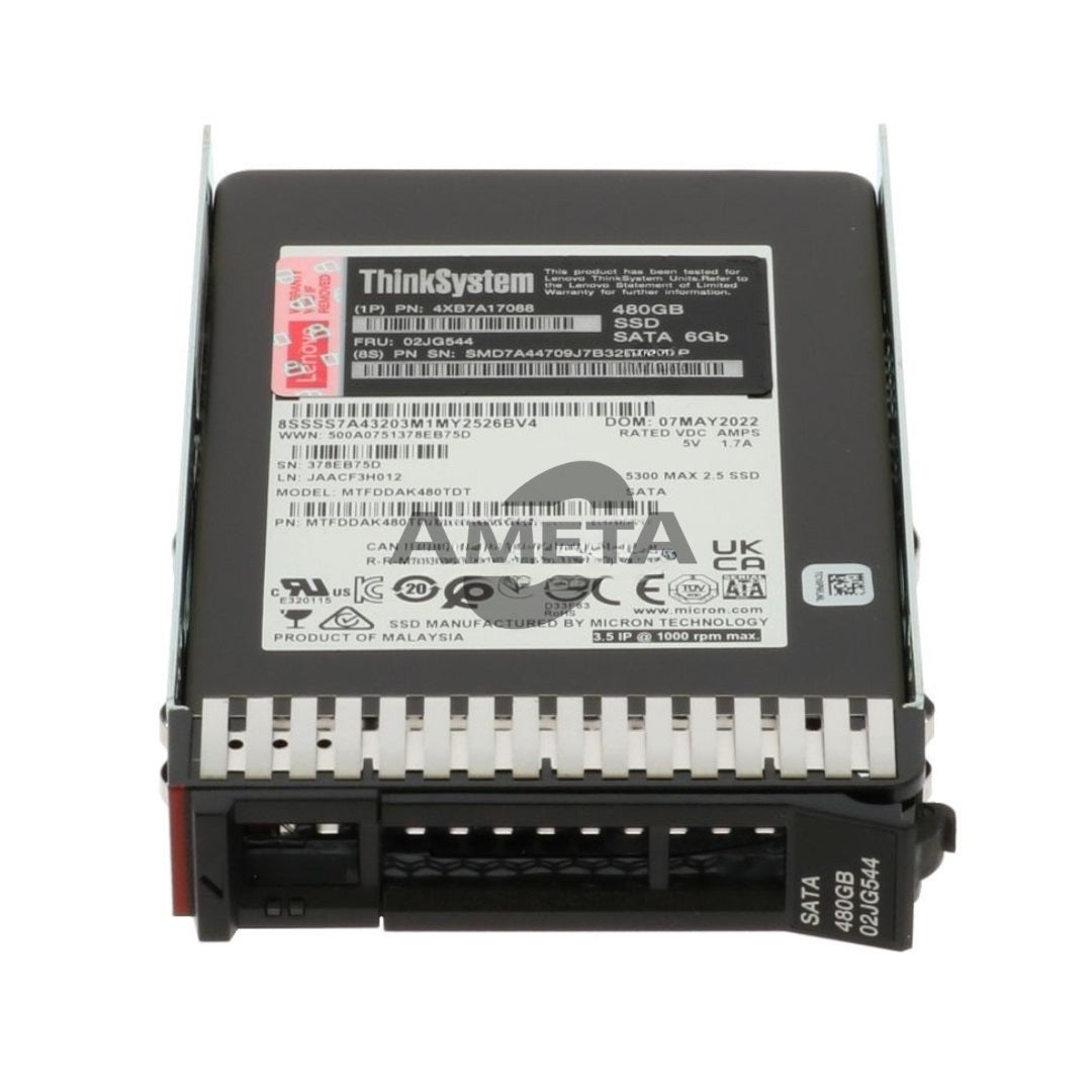 4XB7A17088 / 02JG544 - ThinkSystem 2.5" 5300 480GB Mainstream SATA 6Gb Hot Swap SSD