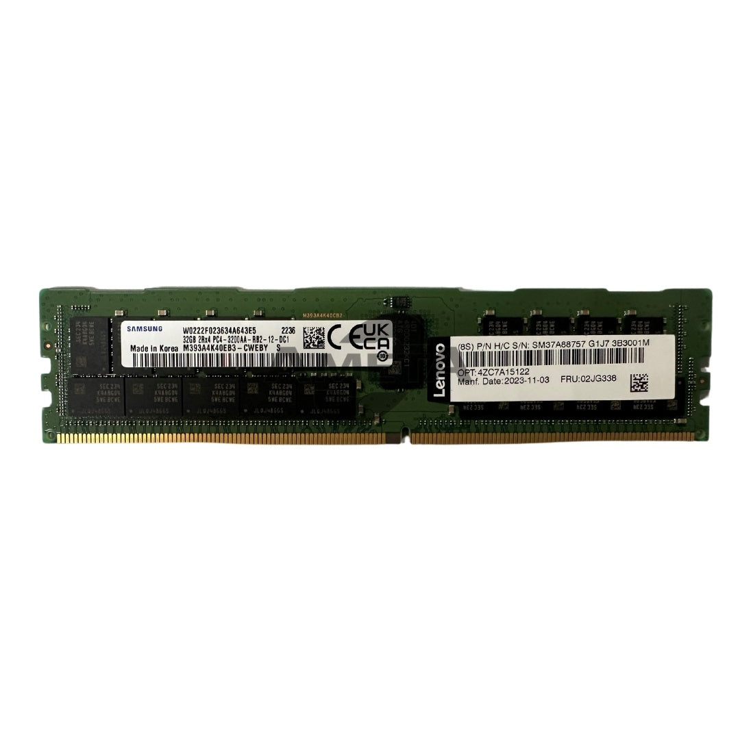 4ZC7A15122 / 02JG338 - ThinkSystem 32GB TruDDR4 3200MHz (2Rx4 1.2V) RDIMM-A