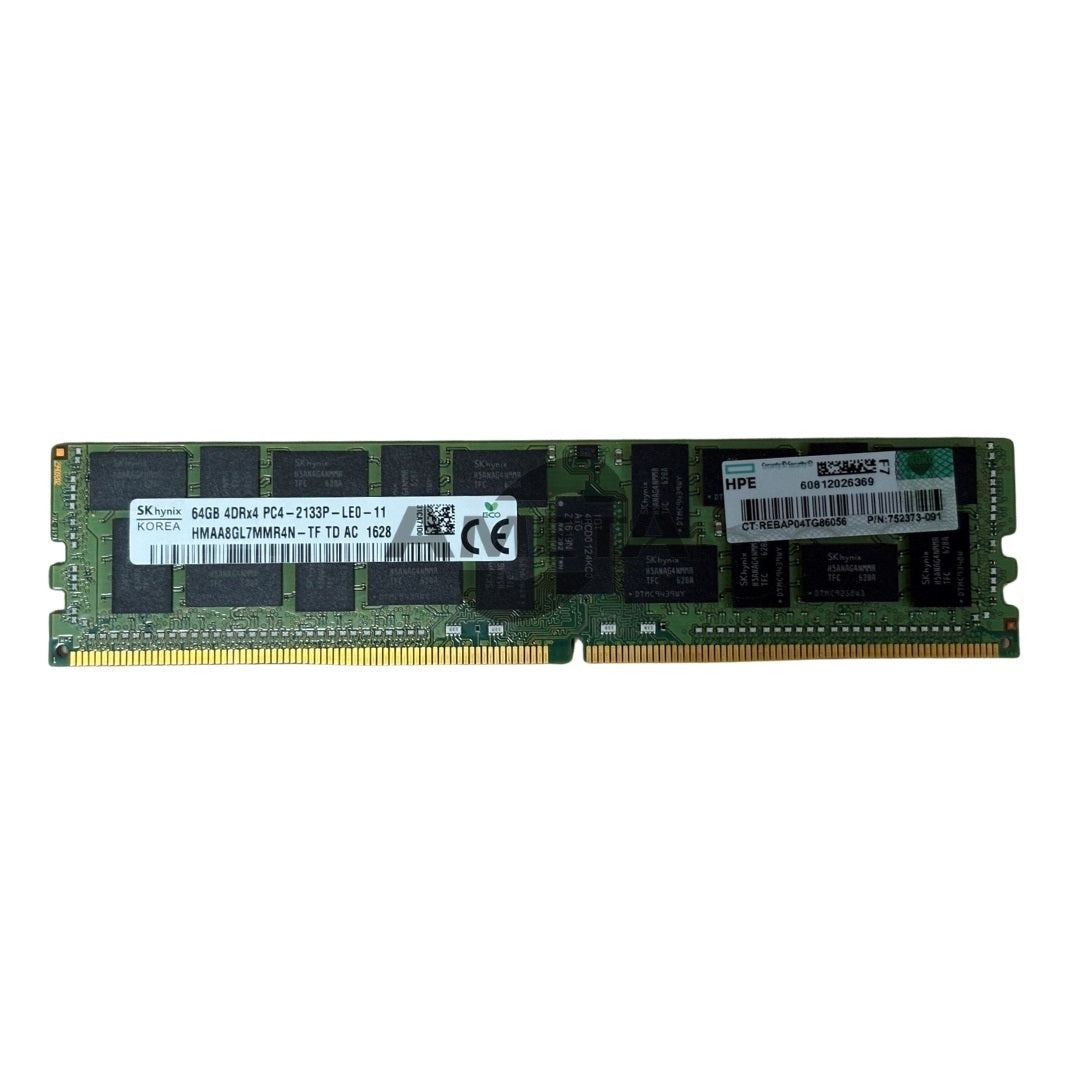 HPE 726724-B21 - HPE 64GB (1x64GB) Quad Rank LR DDR4-2133MHz Memory Kit