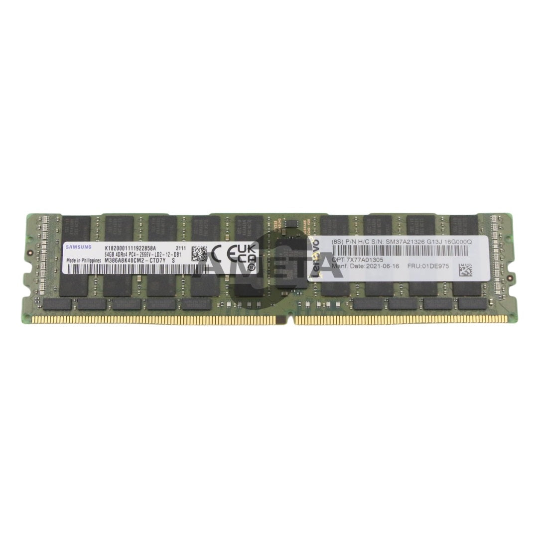 LENOVO 7X77A01305 / 01DE975 - ThinkSystem 64GB TruDDR4 2666 MHz (4Rx4 1.2V) LRDIMM