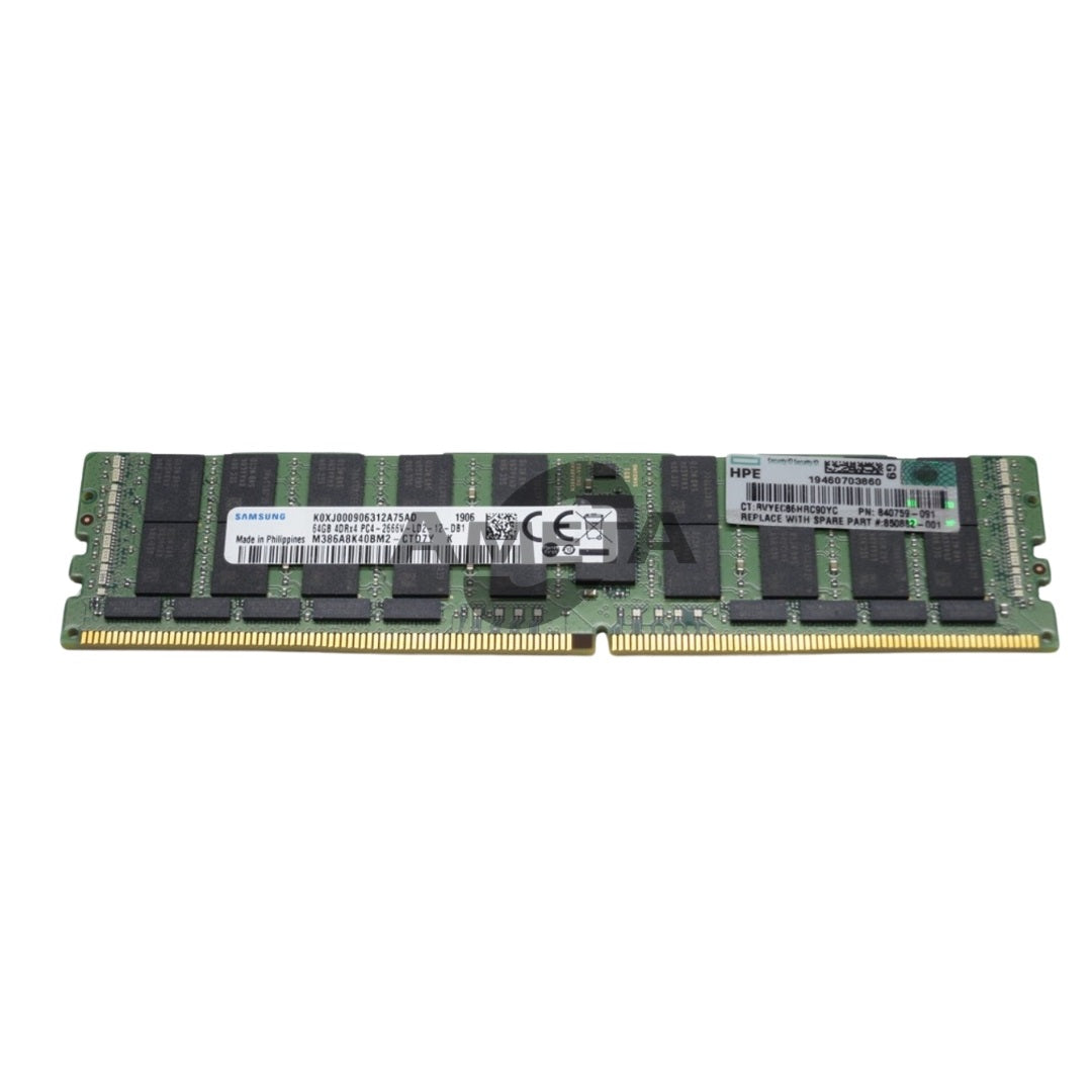 815101-B21 / 850882-001 - HPE 64GB (1x64GB) Quad Rank DDR4-2666MHz Memory Kit