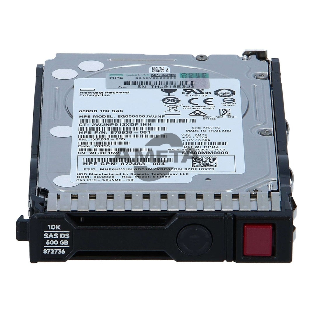 872477-B21 / 872736-001 - HP 600GB 10K 12G 2.5" SAS HDD