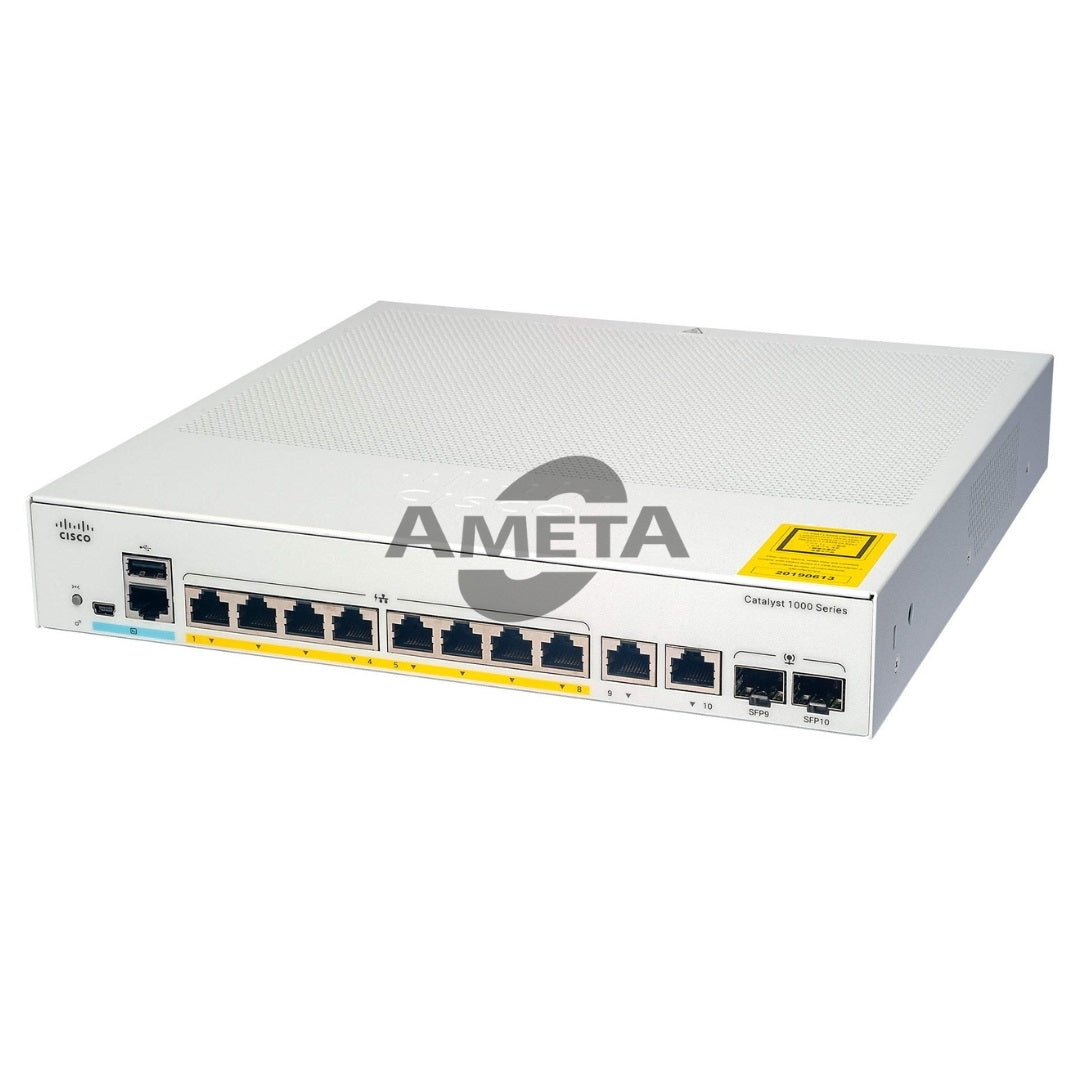 C1000-8T-E-2G-L - Cisco Catalyst 1000 8port GE, Ext PS, 2x1G SFP