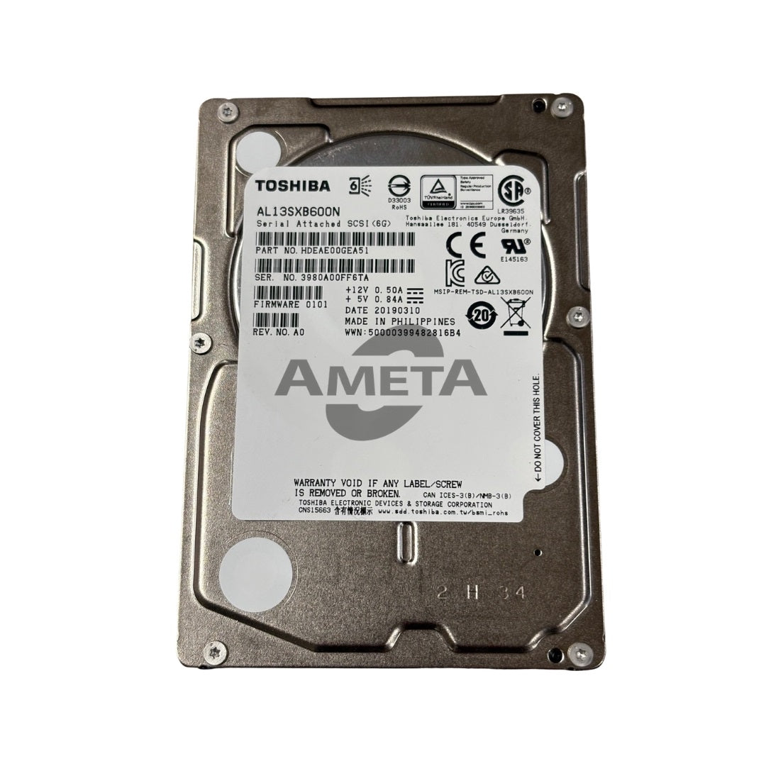 Toshiba HDEAE00GEA51 – 600GB 15K 6 Gb/s SAS 2.5″ Enterprise HDD (SFF)