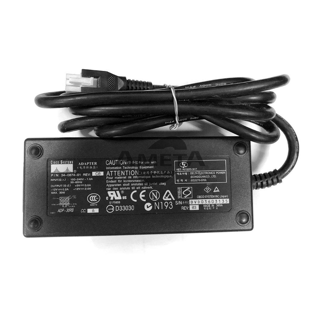 34-0874-01 - 5 Volt AC Adapter w/pwr cord for 1700 Series Router