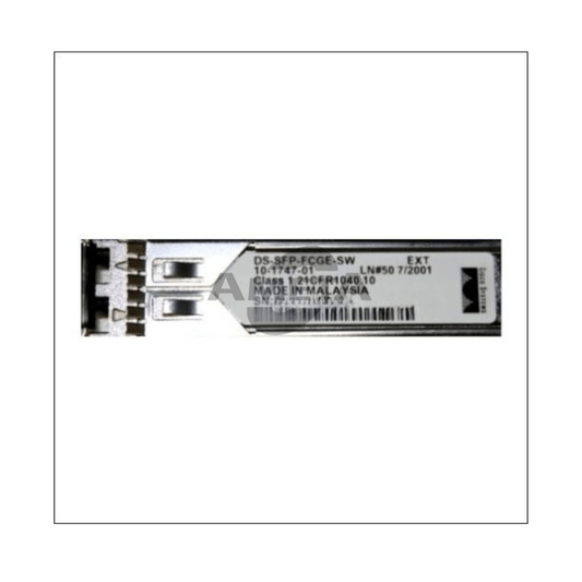 DS-SFP-FCGE-SW= - 1Gbps Ethernet and 2 Gbps Fibre Channel-SW SFP, LC, Spare