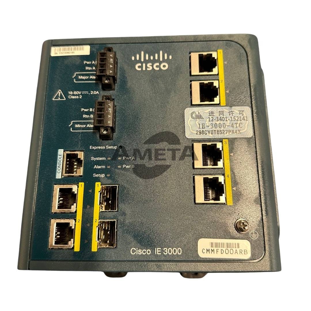 IE-3000-4TC - Cisco Industrial Ethernet 3000 Switch, 4x 10/100 + 2x Combo RJ-45/SFP Ports