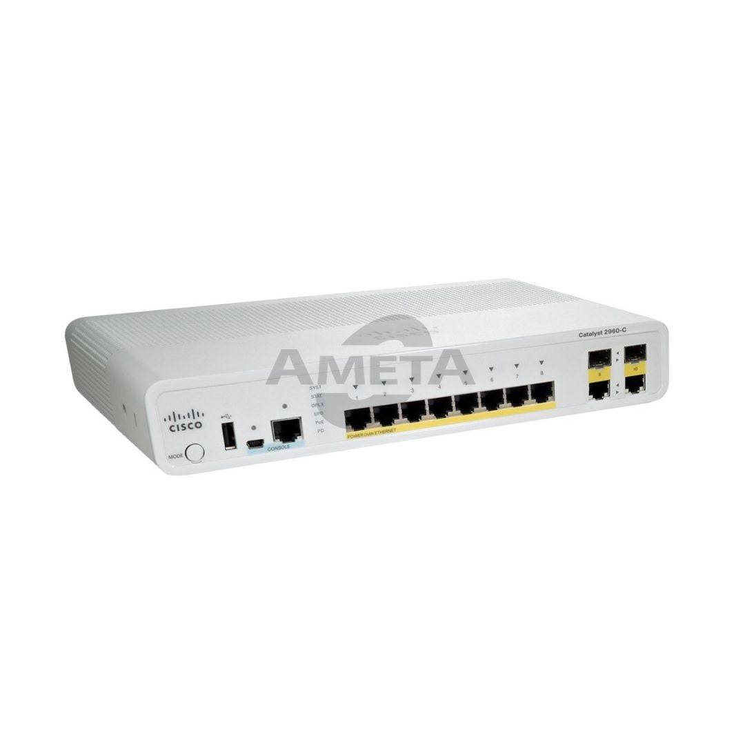 WS-C2960C-8PC-L - Catalyst 2960C Switch 8 FE PoE, 2 x Dual Uplink, Lan Base