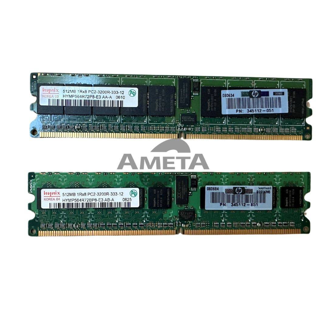 343055-B21 / 345112-051 - HP 1024MB (2x512) PC2-3200 Memory Module