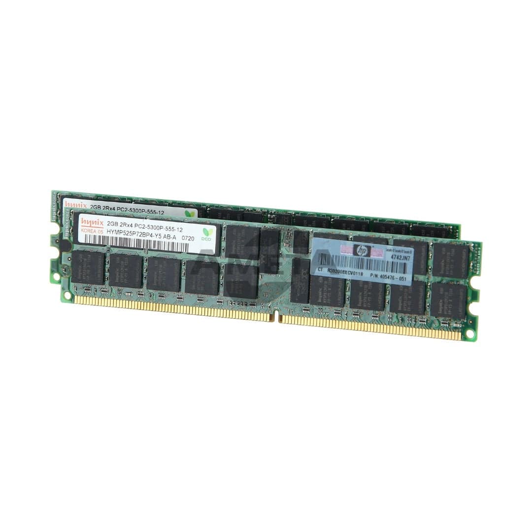 408853-B21 - HP 4GB Reg PC2-5300 2x2GB Memory Kit