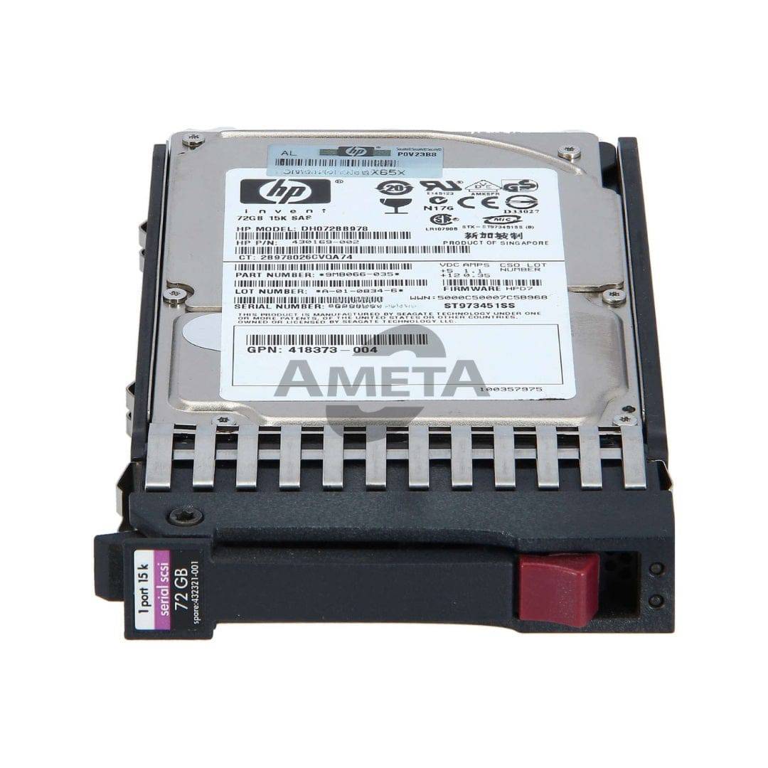431935-B21 / 432321-001 - HP 72GB SAS 15K 2.5" SP Hot Plug HDD