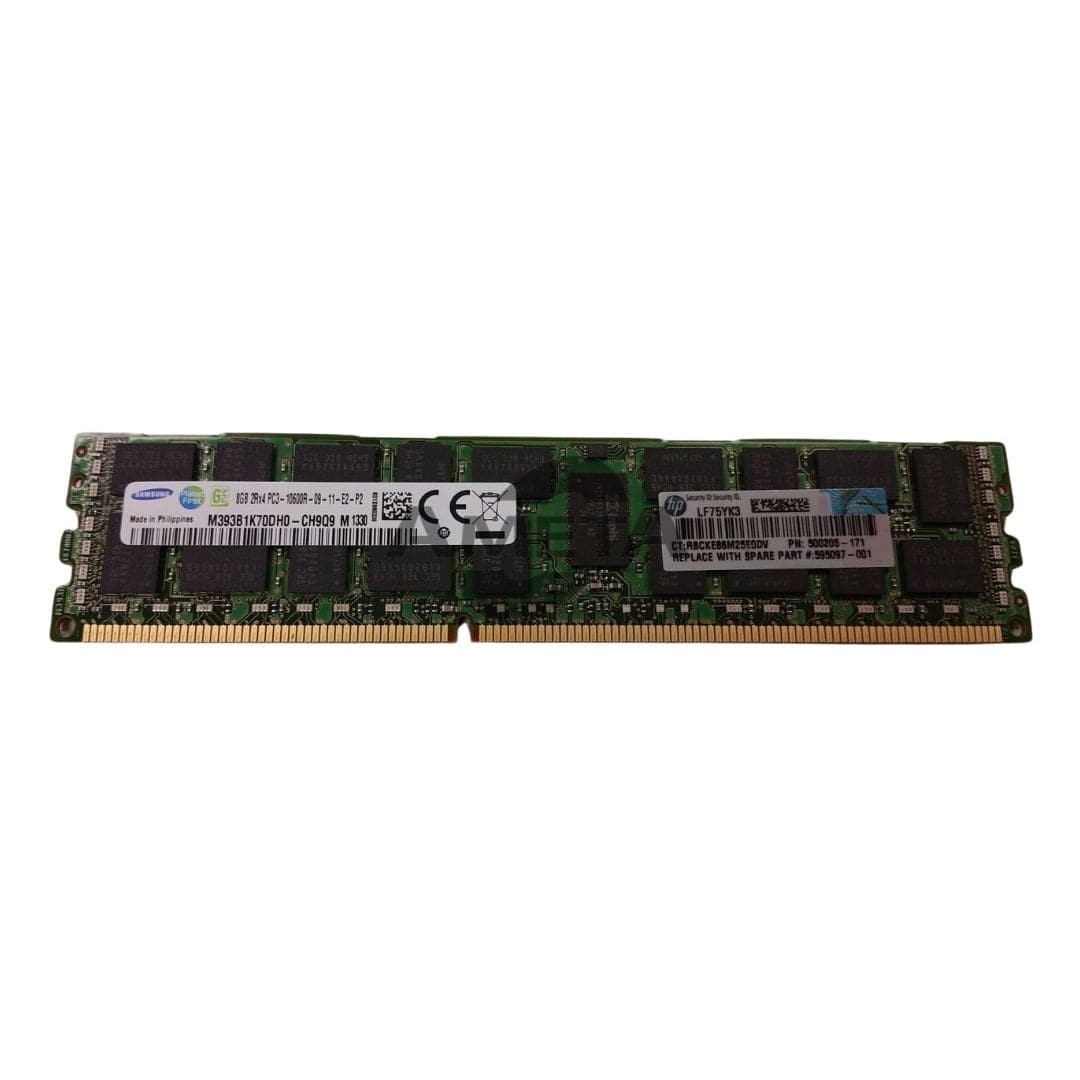 500205-171 - HP 8GB (1x8GB) 2RX4 PC3-10600R DDR3-1333MHZ RDIMM