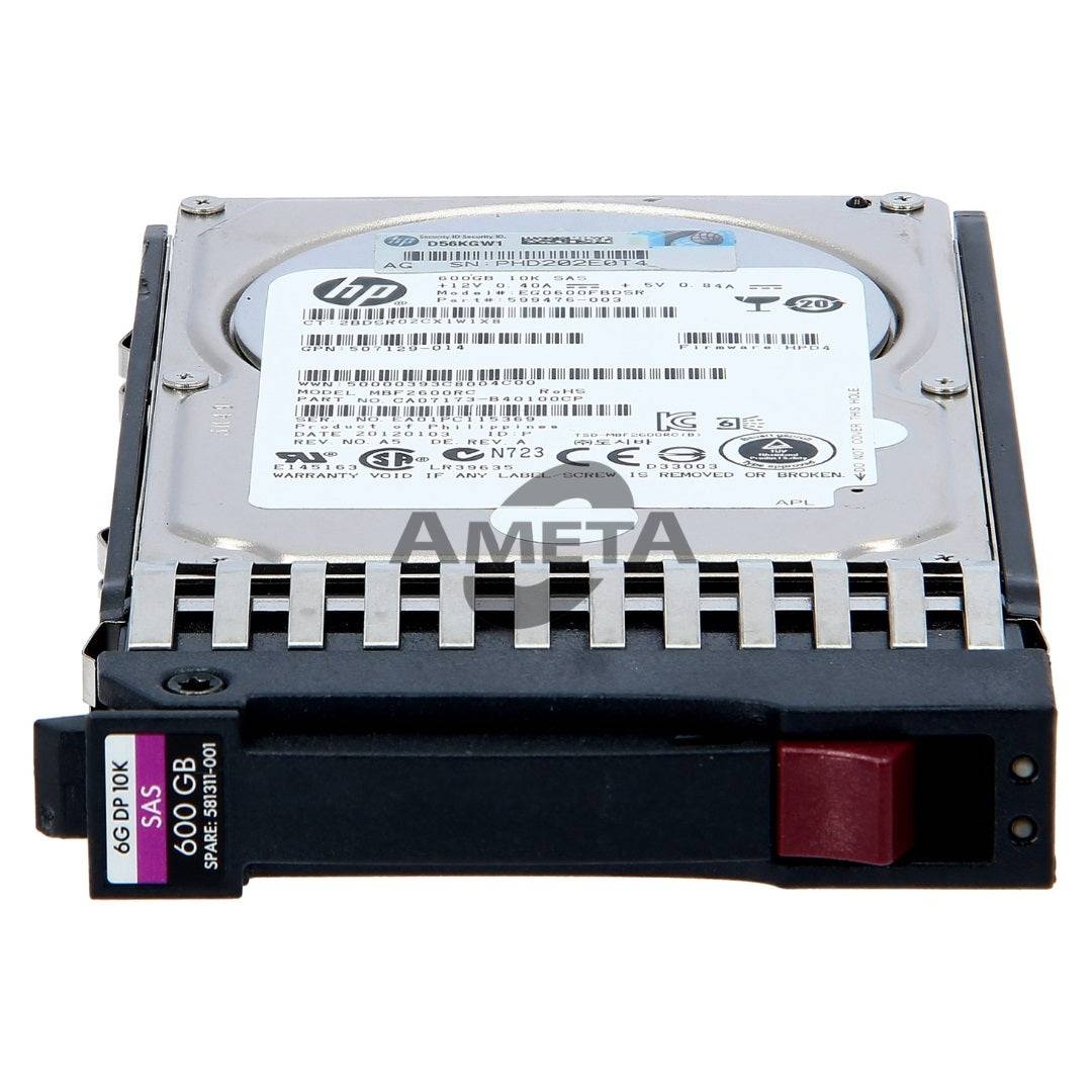 581311-001 - HP 600GB 10K 2.5" 6G DP SAS HDD