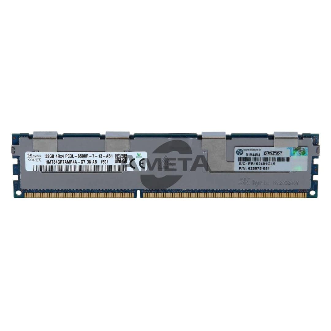 628975-081 - HPE 32GB (1*32GB) 4RX4 PC3L-8500R DDR3-10666MHZ RDIMM