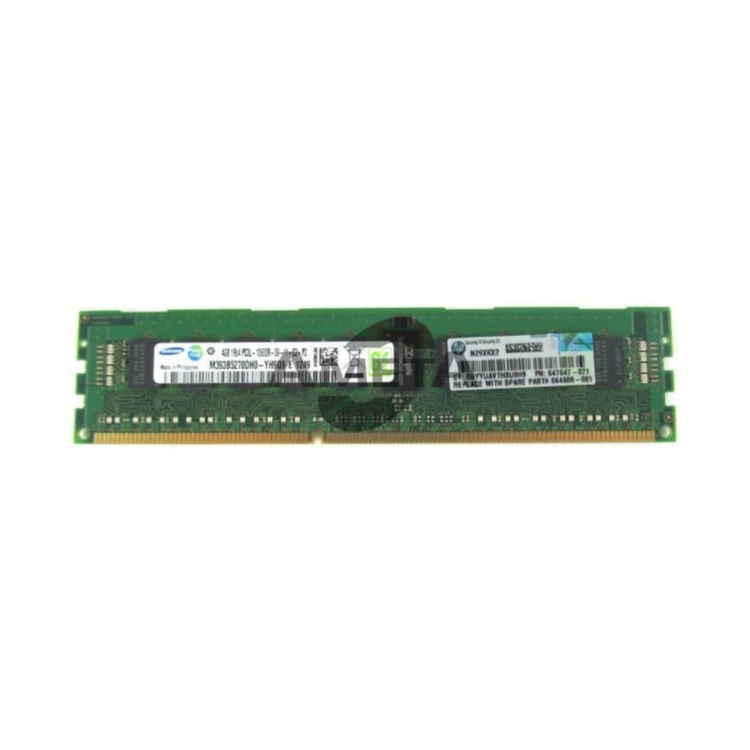 664688-001 - HP 4GB 1X4GB PC3L-10600R 1RX4 CAS-9 DIMM