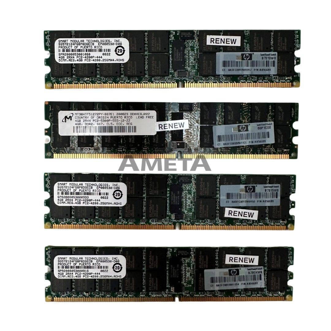 AB566B - 16GB DDR2 Memory Quad for rx3600/rx6600