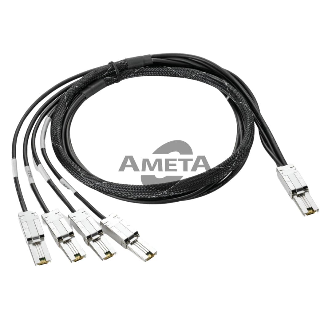 AN976A - 4m External Mini-SAS to 4x1 Mini-SAS Cable