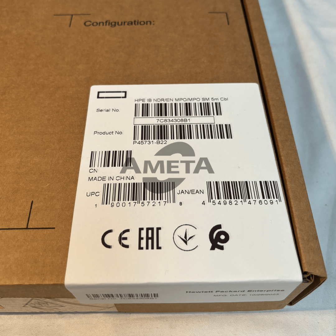 P45731-B22 - HPE InfiniBand NDR 8 Fiber MPO to 8 Fiber MPO Single-mode 5m Cable
