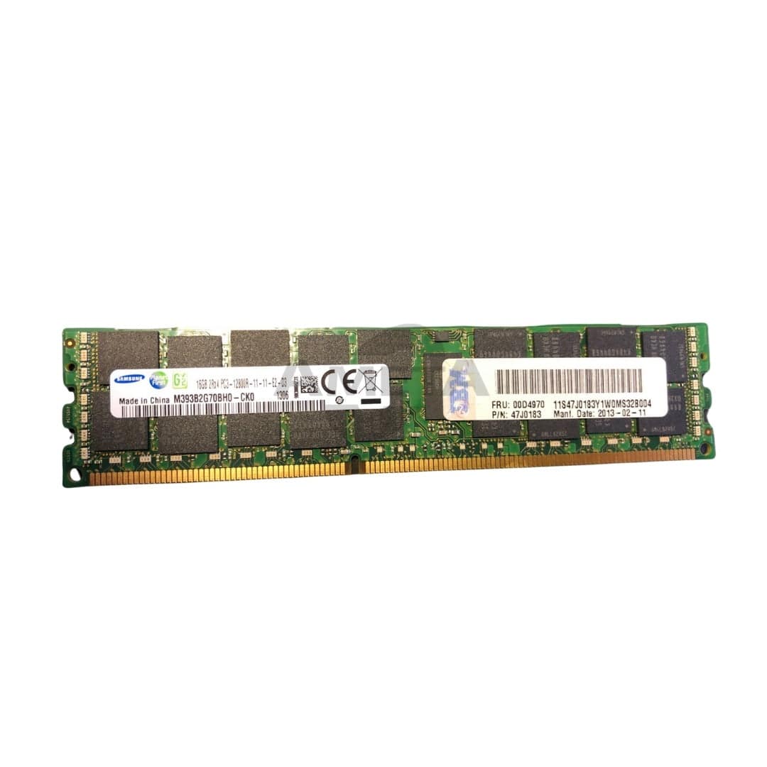 00D4968 / 00D4970 / 47J0183 - 16GB (1x16GB, 2Rx4, 1.5V) PC3-12800 CL11 ECC DDR3 1600MHz LP RDIMM