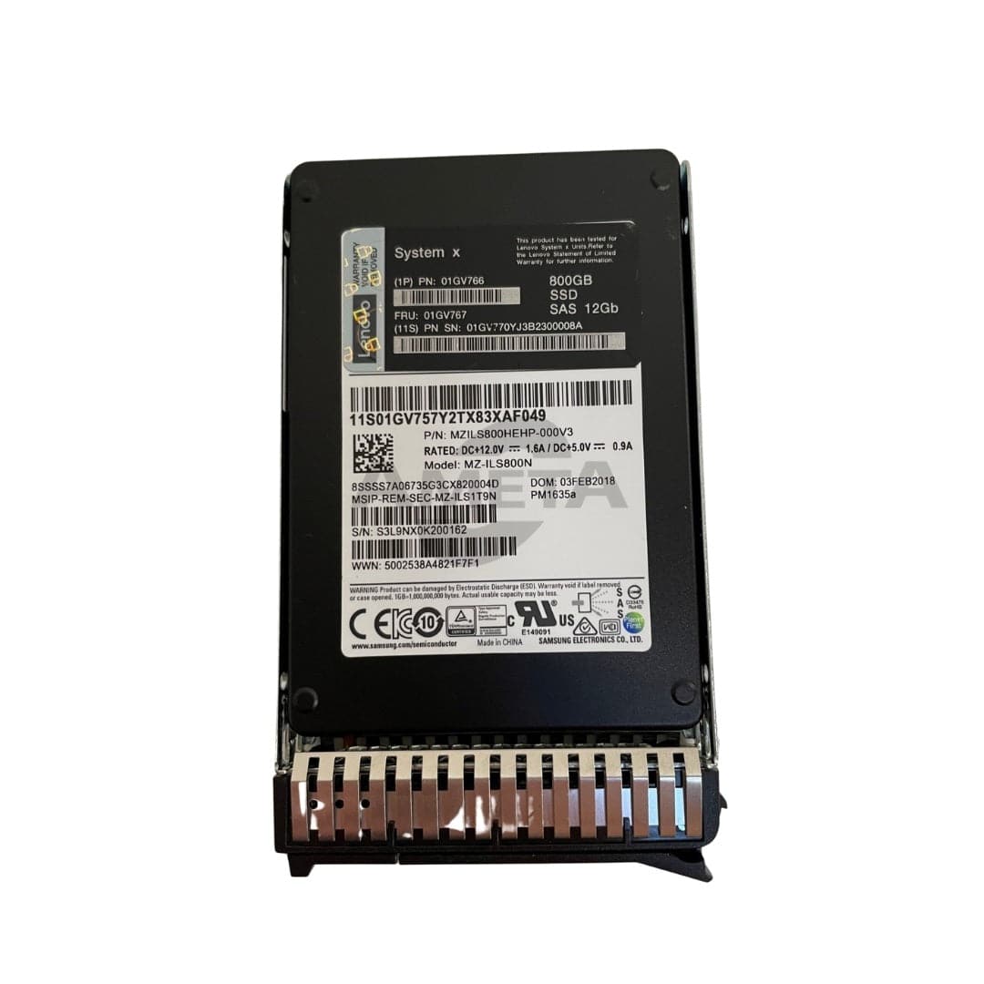 01GV766 / 01GV767 - PM1635a 800GB Enterprise Mainstream 12G SAS G3HS 2.5" SSD