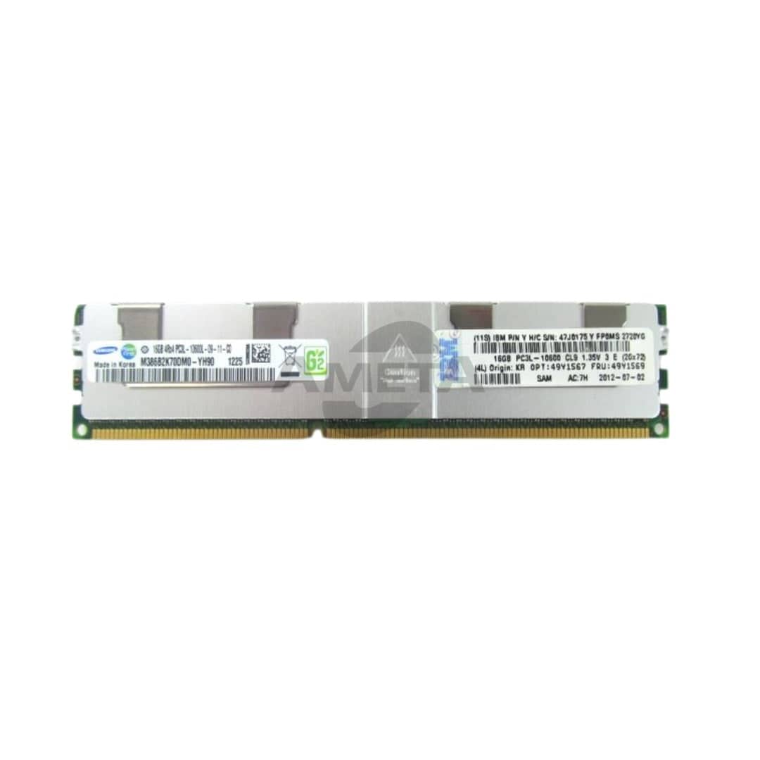 49Y1567 / 49Y1569 / 47J0175 - 16GB (1x16GB, 4Rx4, 1.35V) PC3L-10600 CL9 ECC DDR3 1333MHz LP LRDIMM