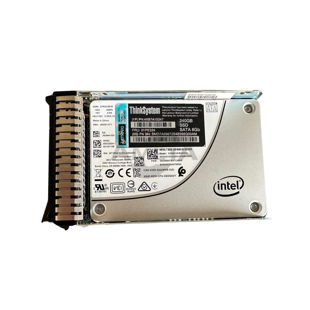 4XB7A10247 / 01PE324 - ThinkSystem 2.5" Intel S4510 240GB Entry SATA 6Gb Hot Swap SSD