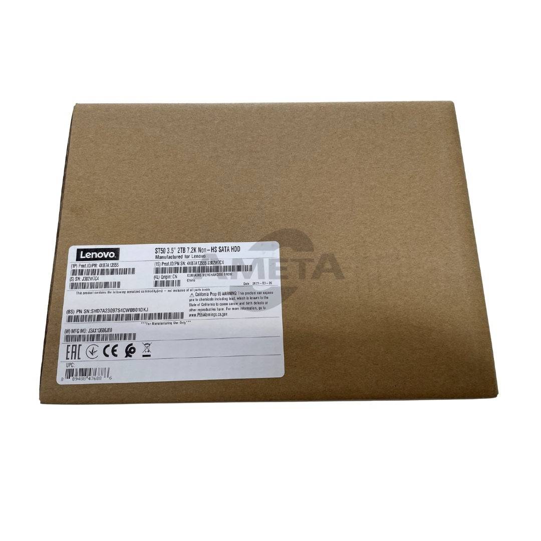 4XB7A13555 - ThinkSystem ST50 3.5" 2TB 7.2K SATA 6Gb Non-Hot Swap 512n HDD