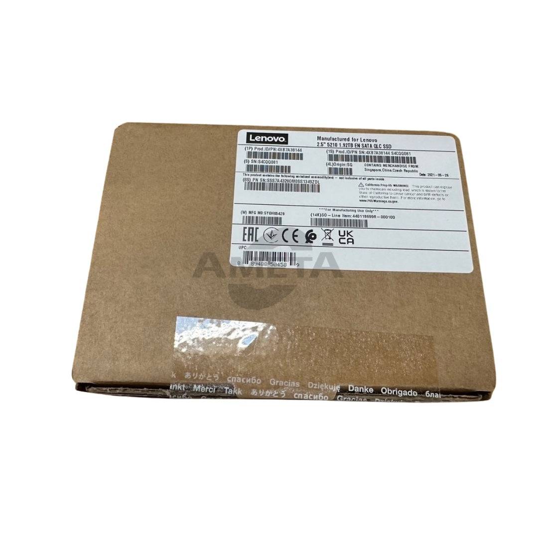 4XB7A38144 / 02JG916 - ThinkSystem 2.5" 5210 1.92TB Entry SATA 6Gb Hot Swap QLC SSD