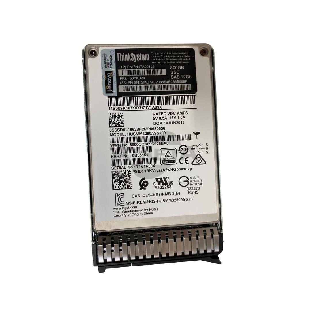 7N47A00125 / 00YK328 - ThinkSystem 2.5" HUSMM32 800GB Perform. SAS 12Gb Hot Swap SSD