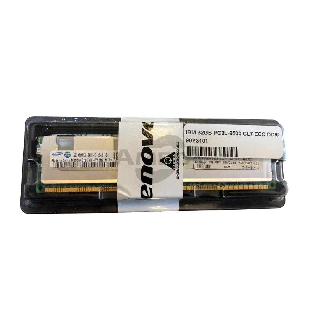 90Y3101 / 90Y3103 / 93Y4300 - 32GB PC3L-8500 CL7 ECC DDR3 1066MHz LP RDIMM