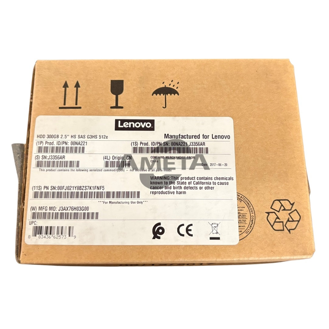 LENOVO 00NA221 / 00NA222 / 00NA225 - 300GB 15K 12Gbps SAS 2.5" G3HS 512e HDD