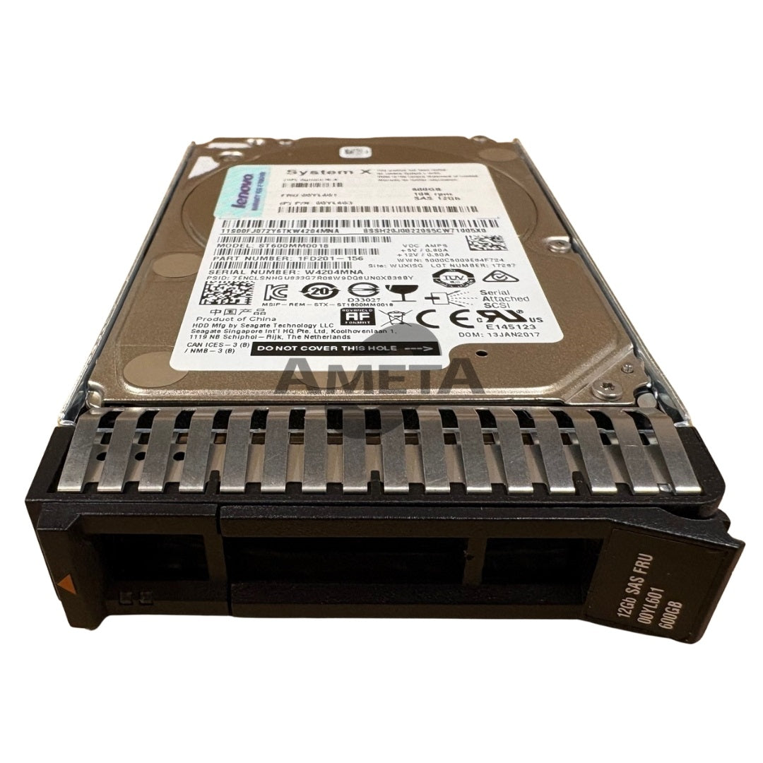 Lenovo 00YL601 – 600GB 12Gb/s SAS 10K RPM 2.5" SFF Enterprise HDD
