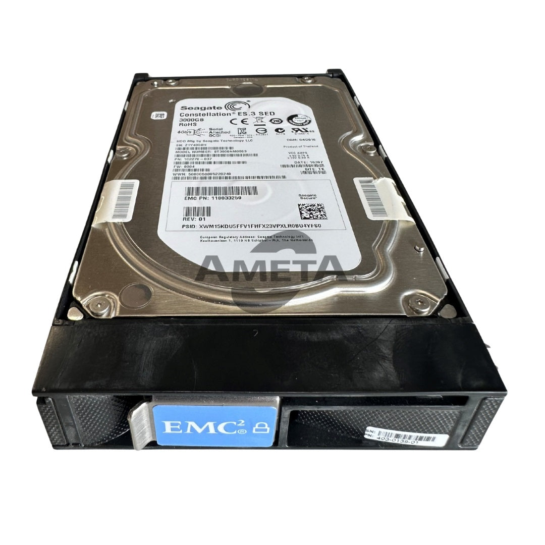 403-0139-01 / 118033259 - EMC 3TB 6G 7.2K  SAS SED LFF HDD