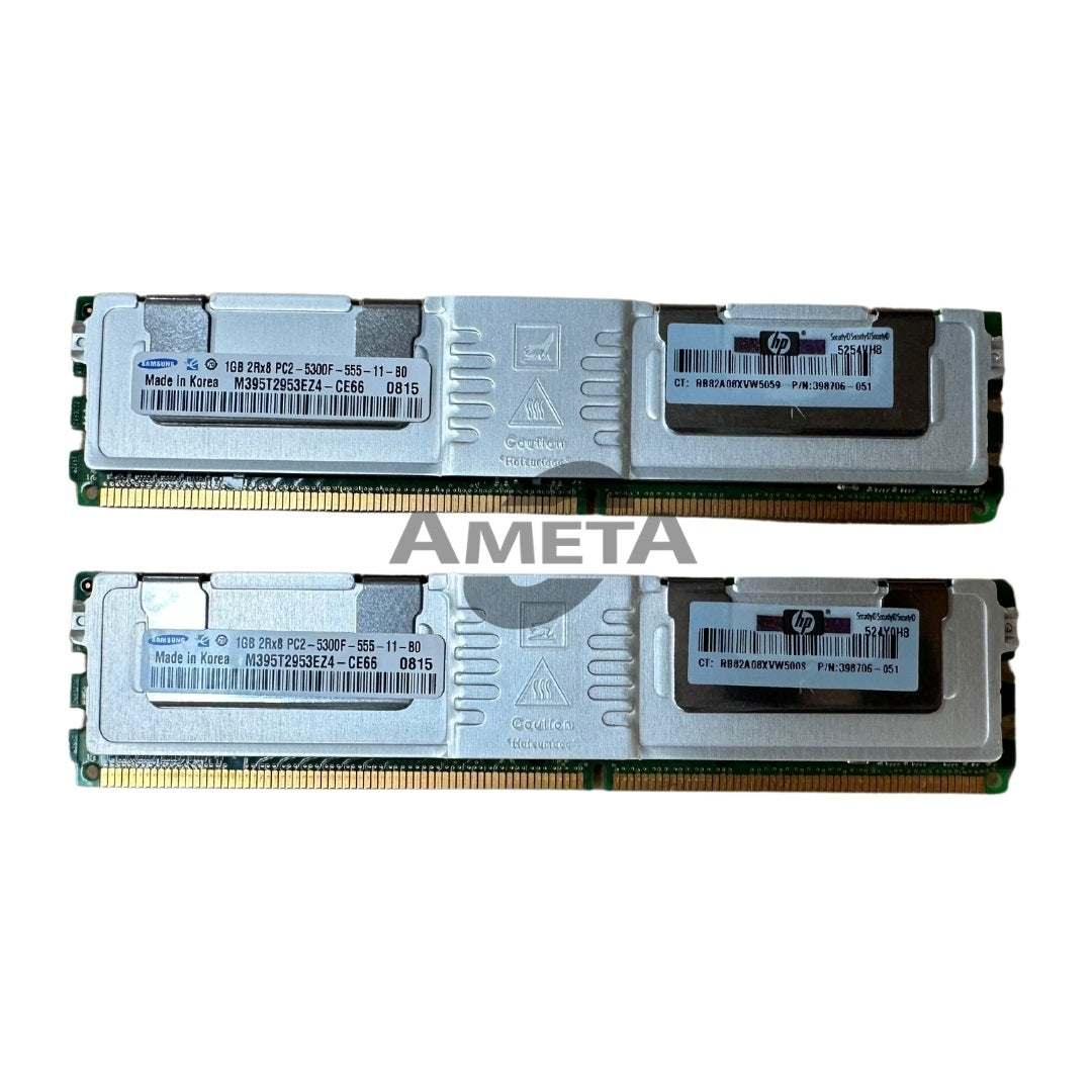 442822-B21 - HP 2GB FBD PC2-5300 2x1GB Memory Kit
