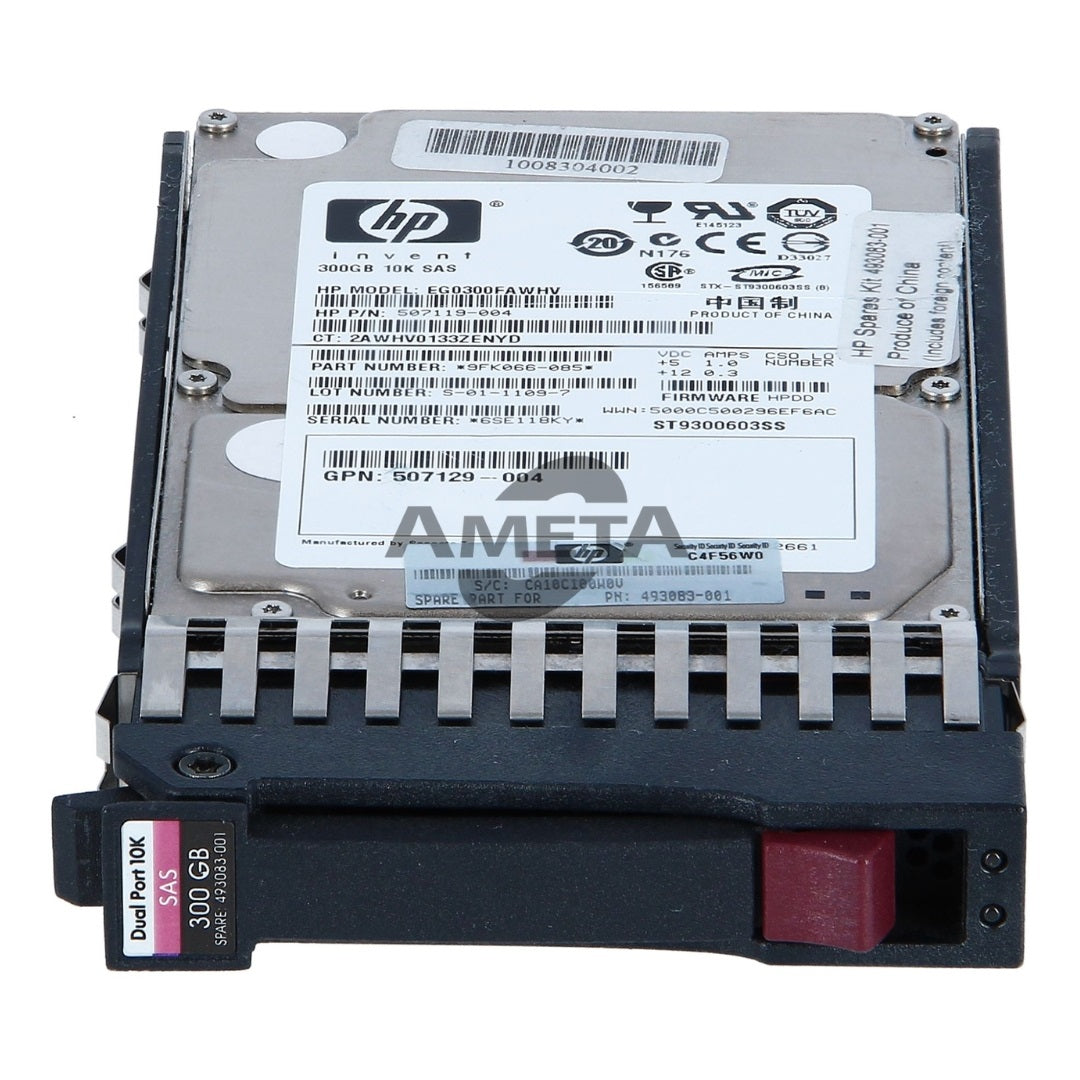 493083-001 - HP 300GB 2.5" 10K Dual Port SAS HDD