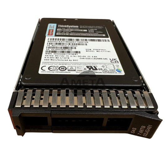 Lenovo 4XB7A17055 / 02JG481 – ThinkSystem 2.5" PM1643a 7.68TB Entry SAS 12Gb Hot-Swap SSD