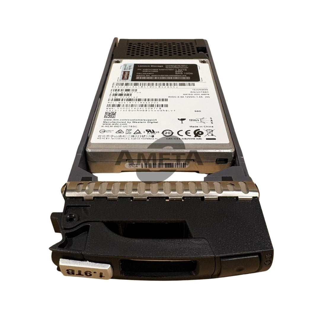 Lenovo 4XB7A74951 / 02JH877 – ThinkSystem DE Series 1.92TB 2.5" SSD (1DWD) for 2U24 Systems