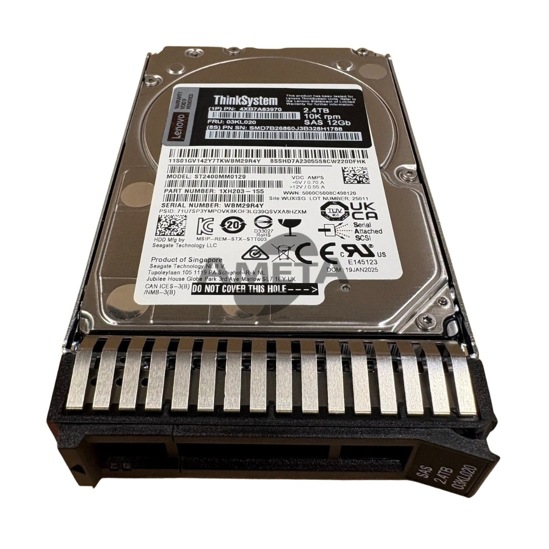 4XB7A83970 / 03KL020 – Lenovo ThinkSystem 2.5″ 2.4TB 10K SAS 12Gb Hot-Swap HDD v2