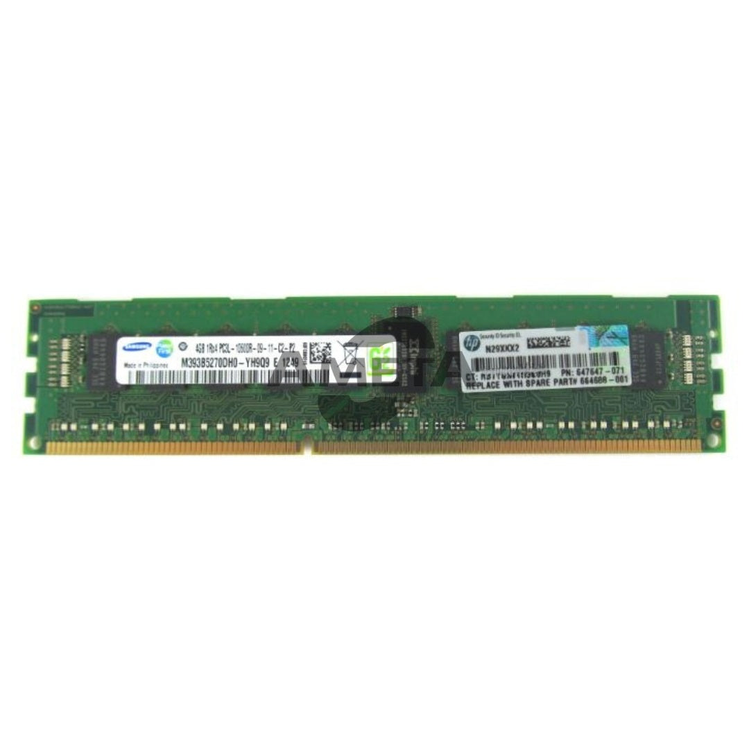 647647-071 - HP 4GB (1x4GB) 1RX4 PC3L 10600 Memory Module
