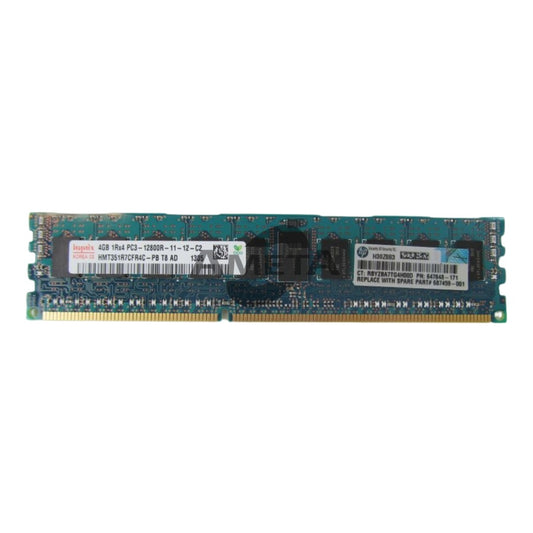 687459-001 - HP 4GB (1x4GB) 1RX4 PC3-12800R DDR3 Memory DIMM
