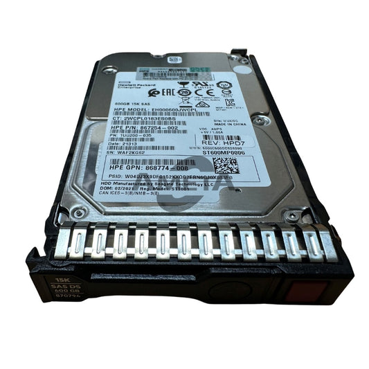 870794-001 / 867254-002 - HPE 600GB SAS 12G 15K SFF SC DS HDD