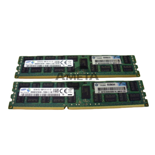 AM231A / AM328A / 2x 500205-371 - HP rx2800 i2 16GB(2x8GB) PC3-10600R-9 Memory Kit