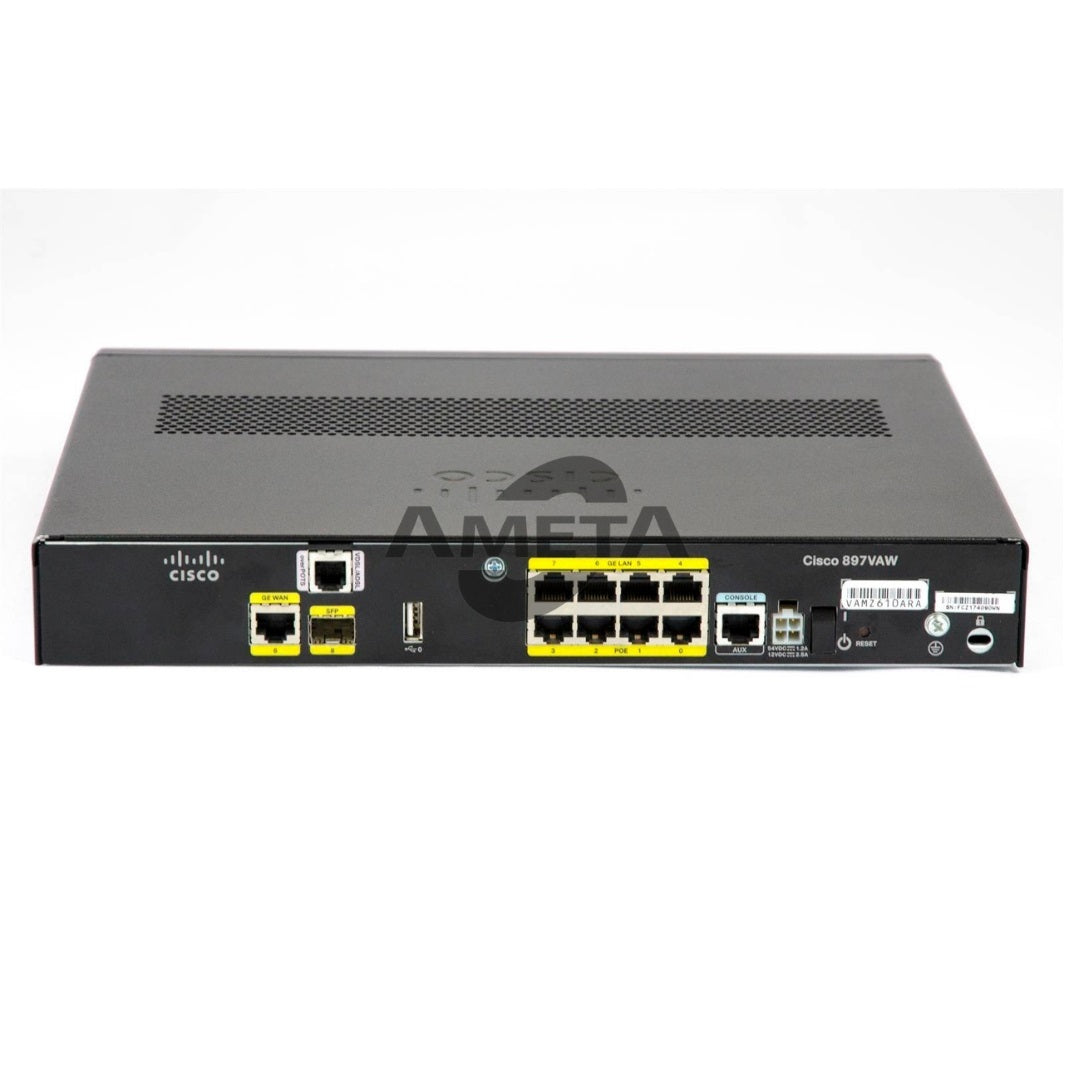 C897VAM-W-E-K9 - Cisco 897 Annex M over POTs &amp; 1GE/SFP, 802.11n ETSI Comp