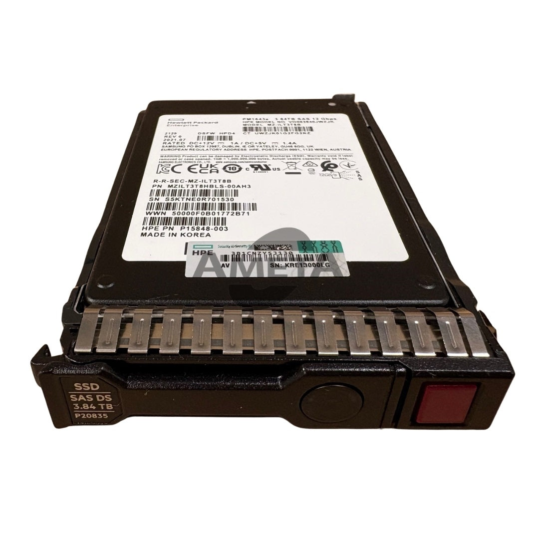 HPE 3.84TB SAS Read-Intensive SFF SC SSD – P19907-B21 / P20835-001 / P15848-003