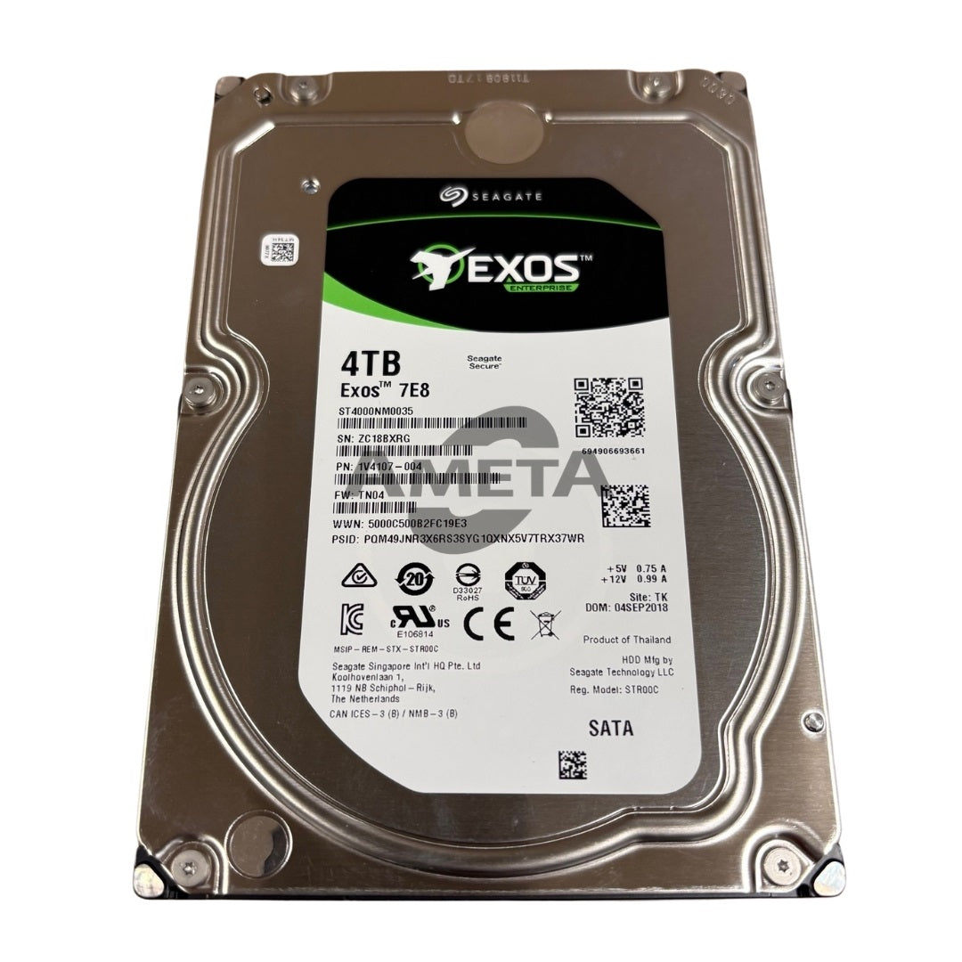 Seagate EXOS ST4000NM0035 – 4 TB 7,200 RPM SATA 6 Gb/s 3.5″ Enterprise HDD