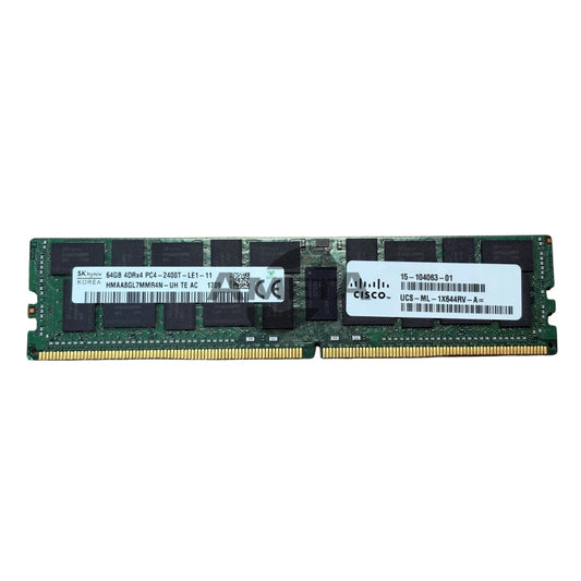 CISCO UCS-ML-1X644RV-A - 64GB DDR4-2400-MHz LRDIMM/PC4-19200/quad rank/x4/1.2v